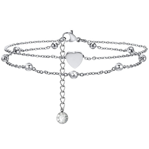 Snake Chain Anklet for Women Girls Adjustable Summer Beach Chain