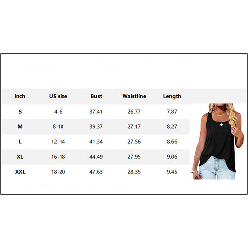 Womens Tank Tops U Neck Basic Casual Flowy Summer Sleeveless